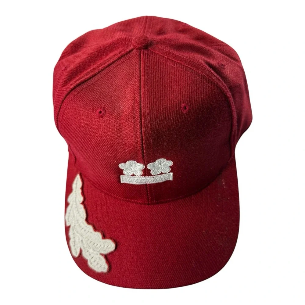 South Vietnam ARVN Military Rank Insignia Red Snapback Hat Floral